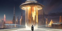 AlbedoBase_XL_In_the_style_of_craig_mullins_a_futuristic_tower_0-7